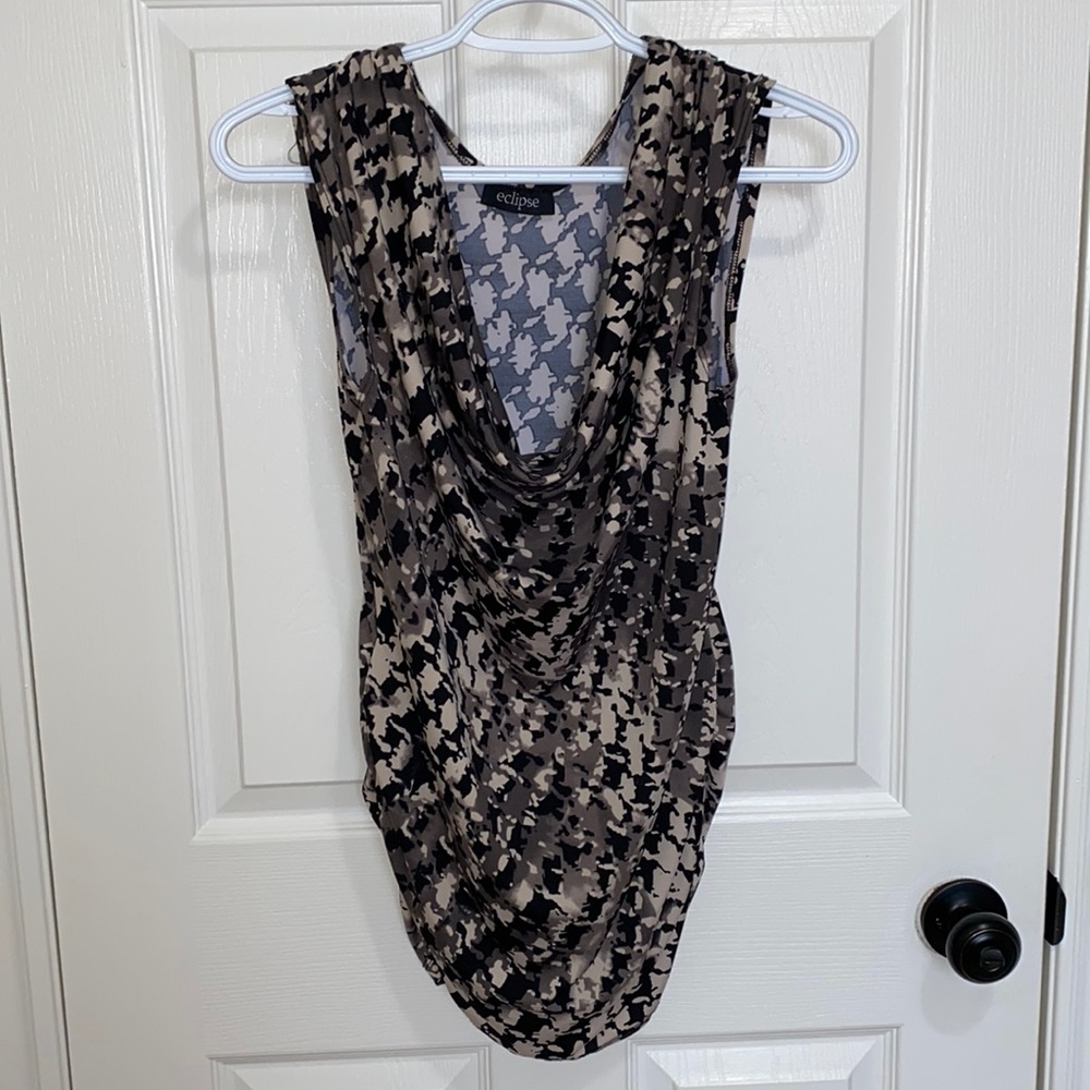Eclipse | Woman’s Sleeveless Cowl Neck Top - Size Medium